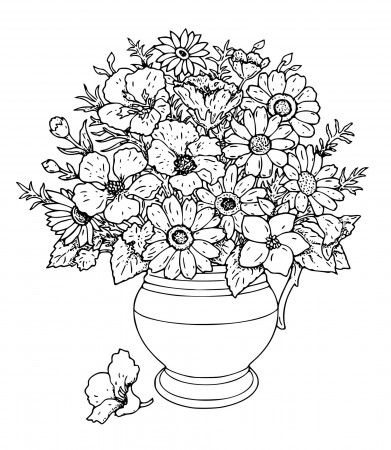 Flowers Coloring Pages for Adults