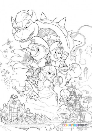 Super Mario Bros. movie poster coloring page : r/Mario