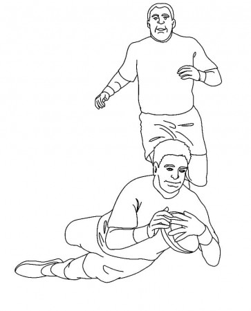 Rugby Players Coloring Page - Free Printable Coloring Pages for Kids