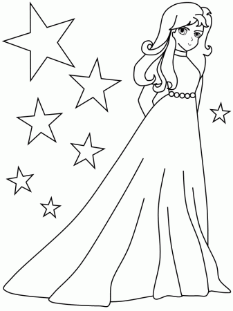 irish girl coloring page - Clip Art Library