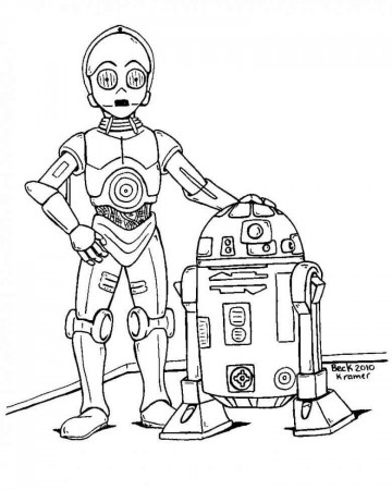 Lego Star Wars Coloring Pages R2D2 - Part 2