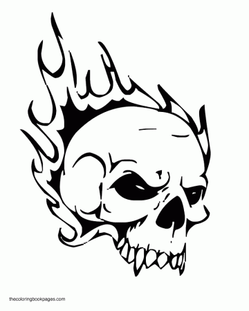 Skulls On Fire Coloring Pages - Get Coloring Pages