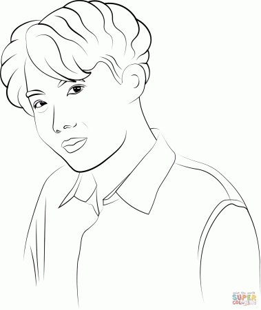 BTS J-Hope coloring page | Free Printable Coloring Pages