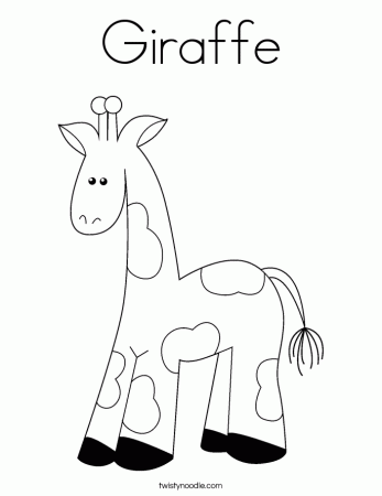 Giraffe Coloring Page - Twisty Noodle