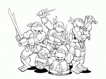 Ninja Turtles S - Coloring Pages for Kids and for Adults