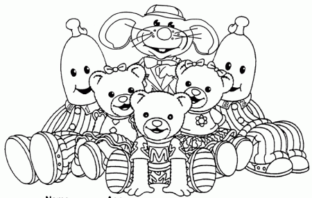 Bananas in pyjamas coloring pages