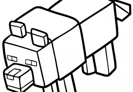 Minecraft Animals Coloring Page Wolf – Coloring Page