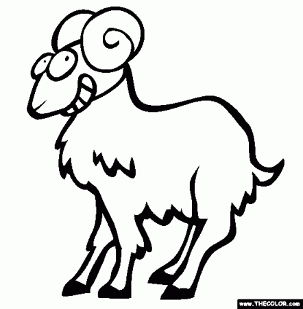 Aries Coloring Page | Free Aries Online Coloring