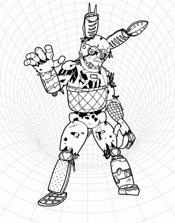 Snaktrap! Edited out of the Springtrap coloring page from the official coloring  book. : r/fivenightsatfreddys