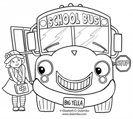 Viewing Gallery For Back To School Bus Coloring Page | Coloring pages,  School coloring pages, Coloring pictures for kids