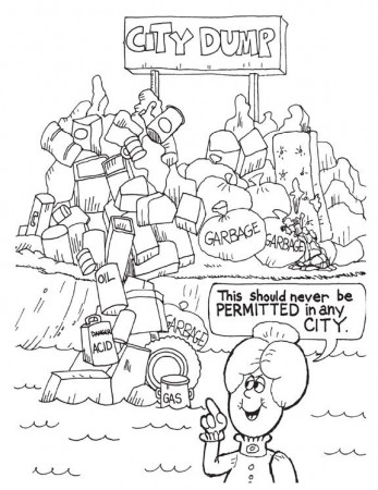 Water Pollution Coloring Sheets - Coloring Pages Now