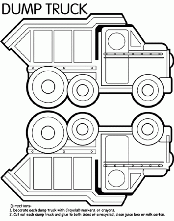 Dump Truck Box Coloring Page | crayola.com