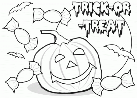 Trick or Treat Poster Halloween Coloring Pages Free Printable ...