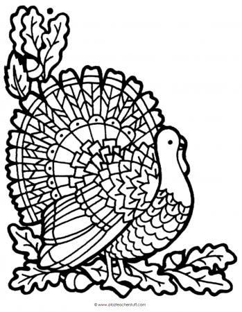 Turkey Coloring Page | A to Z Teacher Stuff Printable Pages and ...