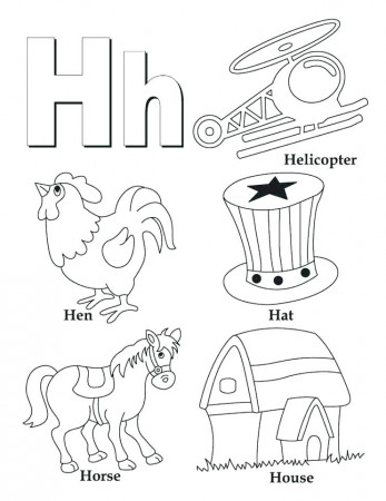 free printable coloring pages letter h ...