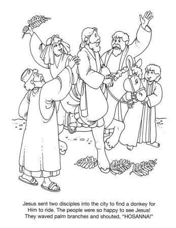 Palm Sunday Coloring Pages Free | Coloring Page