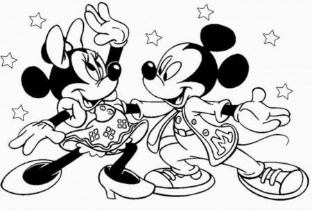 Disney Beautiful Lovely Couple Mickey Mouse And Minnie Mouse ...