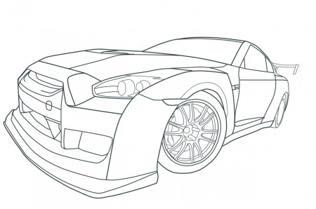 Nissan GTR (R35) coloring book by ...furaffinity.net