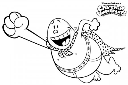 Captain Underpants Flying Coloring Page Free Printable Pages Books Full  Color Colour Book Colouring 6 10 7 Super Diaper Baby Collection —  oguchionyewu