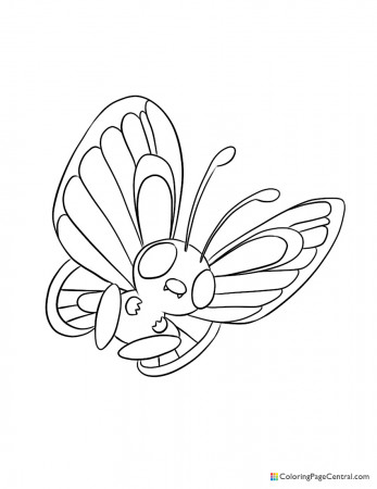 Pokemon - Butterfree Coloring Page | Coloring Page Central