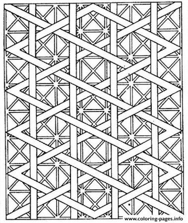 Adults Patterns Lines Coloring Pages Printable
