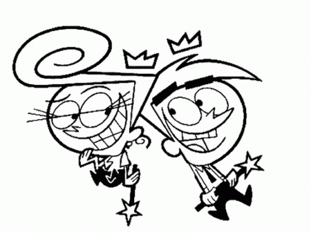 Wanda And Cosmo Cartoon Coloring Pages | Cartoon Coloring pages of ...