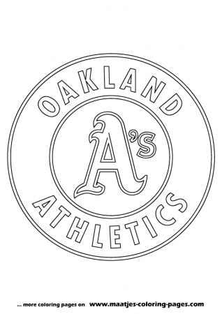 MLB Oakland Athletics logo coloring pages