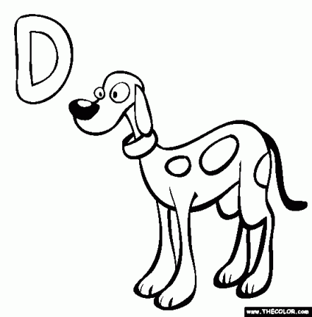 D Coloring Page | Free D Online Coloring