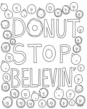 Fascinating Coloring Pages Donuts for Girls - Picolour