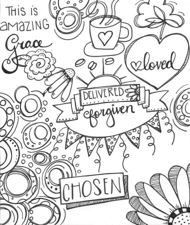 Chosen, Delivered, Forgiven, and Amazing Grace Coloring Page ...