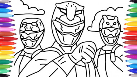 POWER RANGERS BEAST MORPHERS // POWER RANGERS COLORING PAGES / RED ...