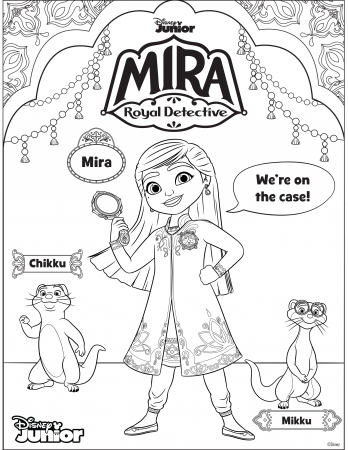 Enjoy These Three Mira, Royal Detective Coloring Sheets! | Disney News