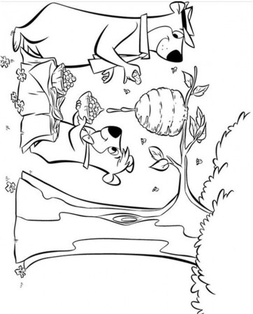Yogi Bear and Boo Boo Coloring Page | Yogi Bear & Boo Boo
