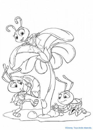 Bug And Princesses | Disney Coloring Pages