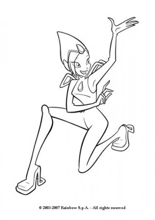 TECNA coloring pages - Tecna the smart Winx girl