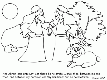 Abram Lot Bible Coloring Pages & Coloring Book