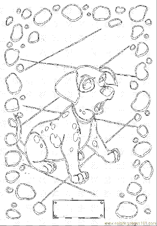 Coloring Pages Angry Dalmatian (Cartoons > 101 Dalmations) - free 