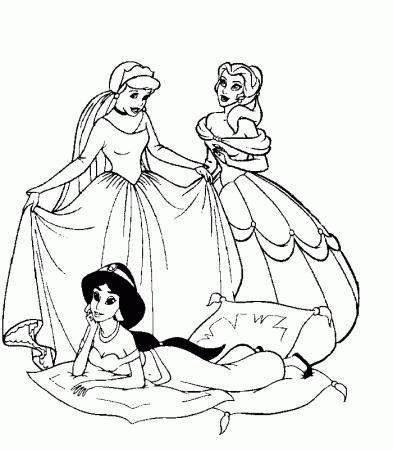 Free Colouring Pages Disney Princesses #9028 Disney Coloring Book 