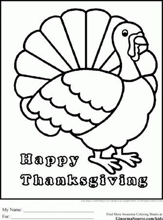 happy thanksgiving coloring pages turkey ginorma kids
