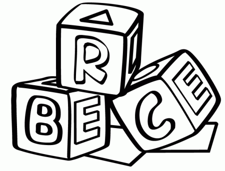 Alphabet Blocks Coloring Pages Free Printable Download | Coloring 