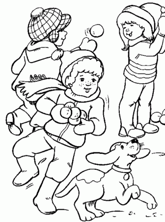 Snow Buddies Coloring Page - Coloring Home