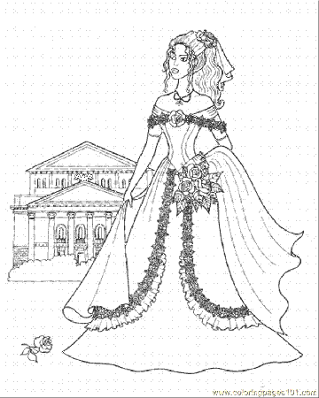 Coloring Pages Princess And Her Castle (Peoples > Royal Family 