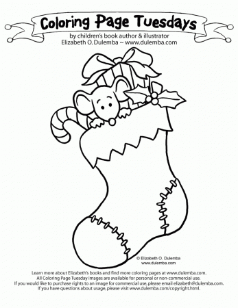 Christmas Stocking Coloring Page >> Disney Coloring Pages