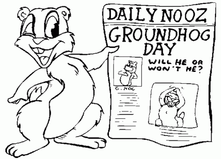Free Groundhog Coloring Sheet - Homeschool Helper