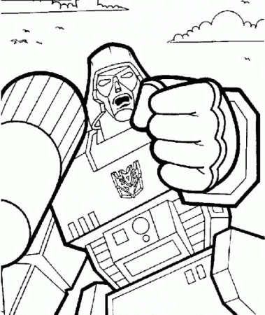 Transformers Megatron Threatened Coloring Pages - Kids Colouring Pages