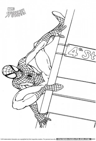 Spider-Man Coloring Page - Spider-Man at 4th street
