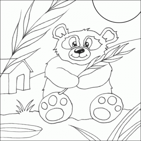 Panda Bear Coloring Pages Free - Kids Colouring Pages