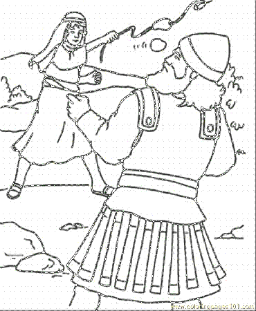 Coloring Pages David Goliath (Other > Religions) - free printable 