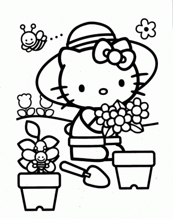 hello kitty coloring page | Hello kitty