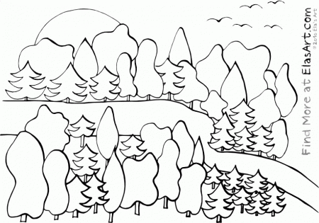 fall fun coloring pages scene